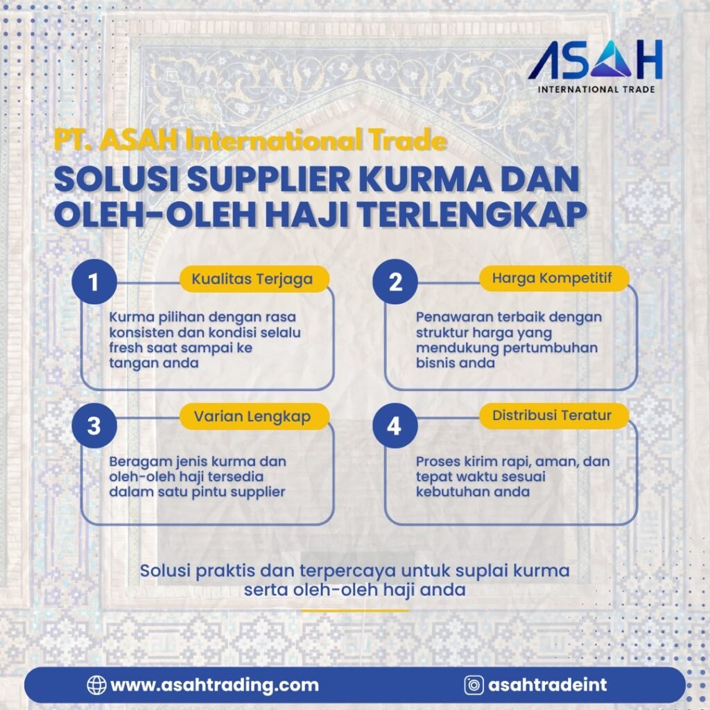 PT. ASAH International Trade: Solusi Supplier Kurma dan Oleh-Oleh Haji Terlengkap