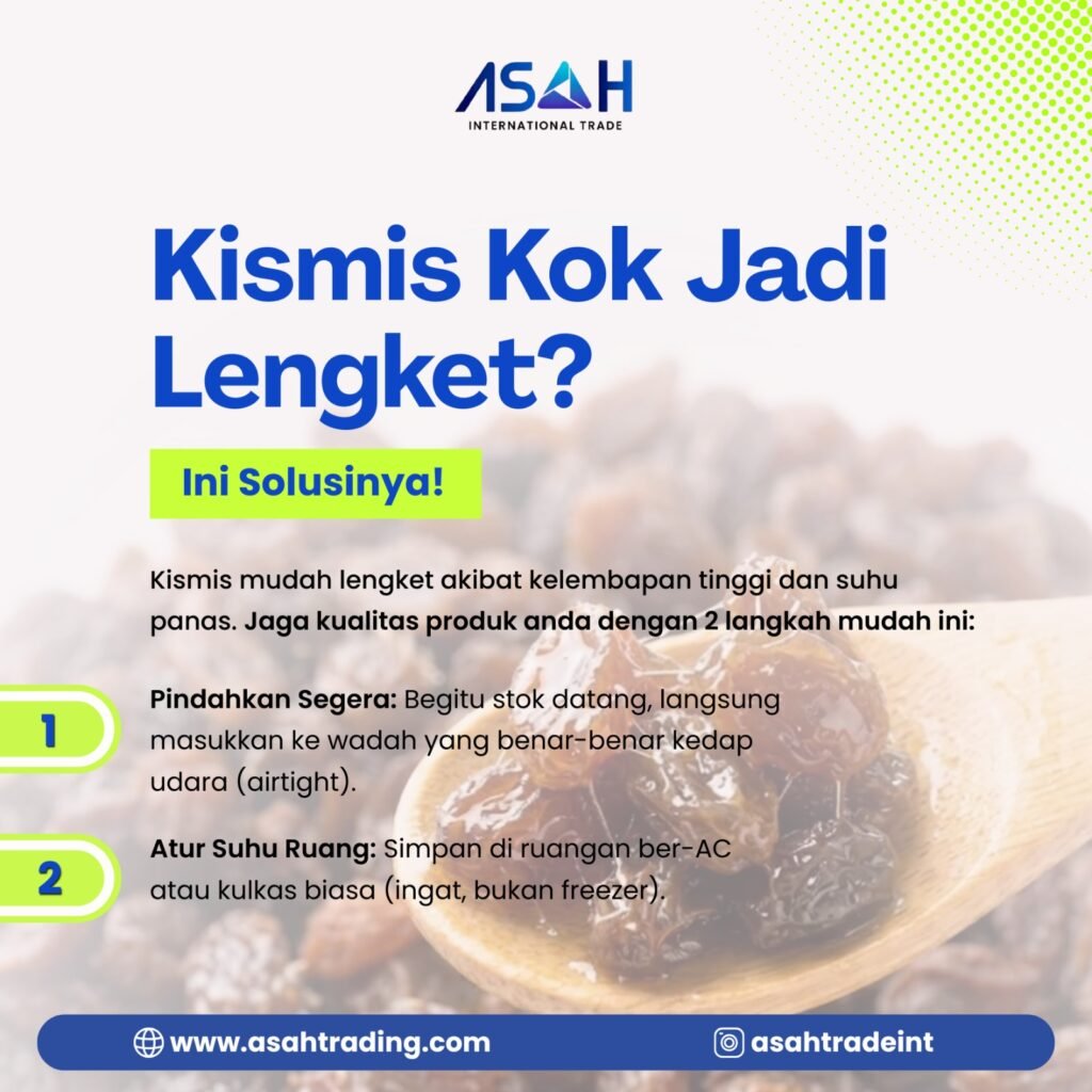 Cara menyimpan kismis agar tidak lengket