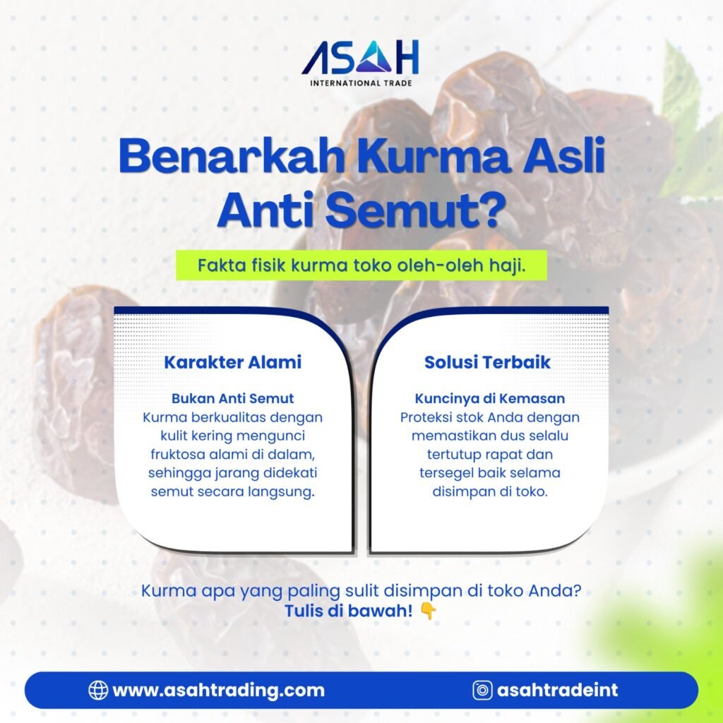 Kurma anti semut dan cara mencegah semut pada kurma melalui penyimpanan yang benar